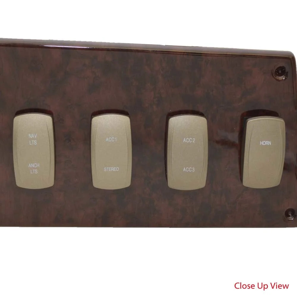 Woodgrain Boat Switch Panel Z29684