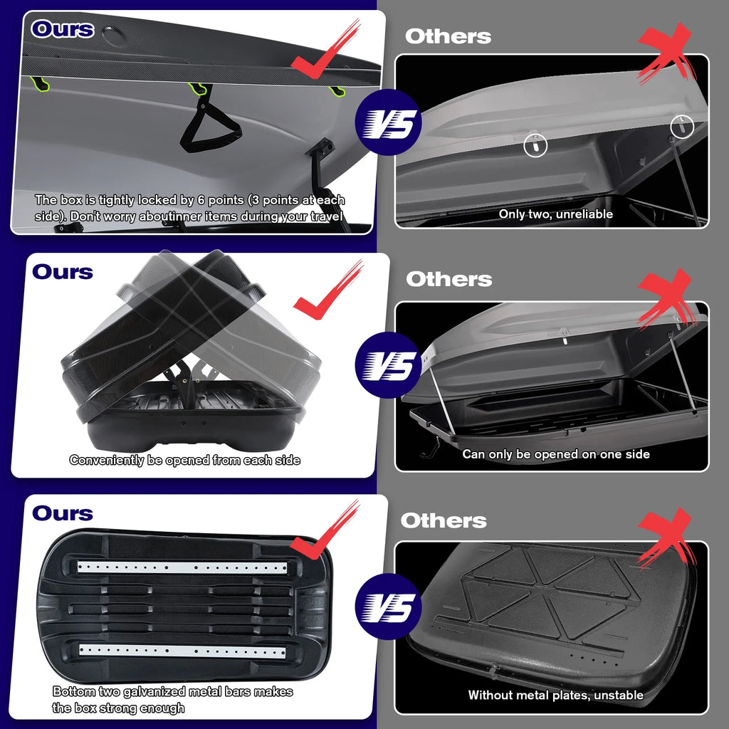 Carbon Fiber Rooftop Cargo Box Luggage Carrier B75350