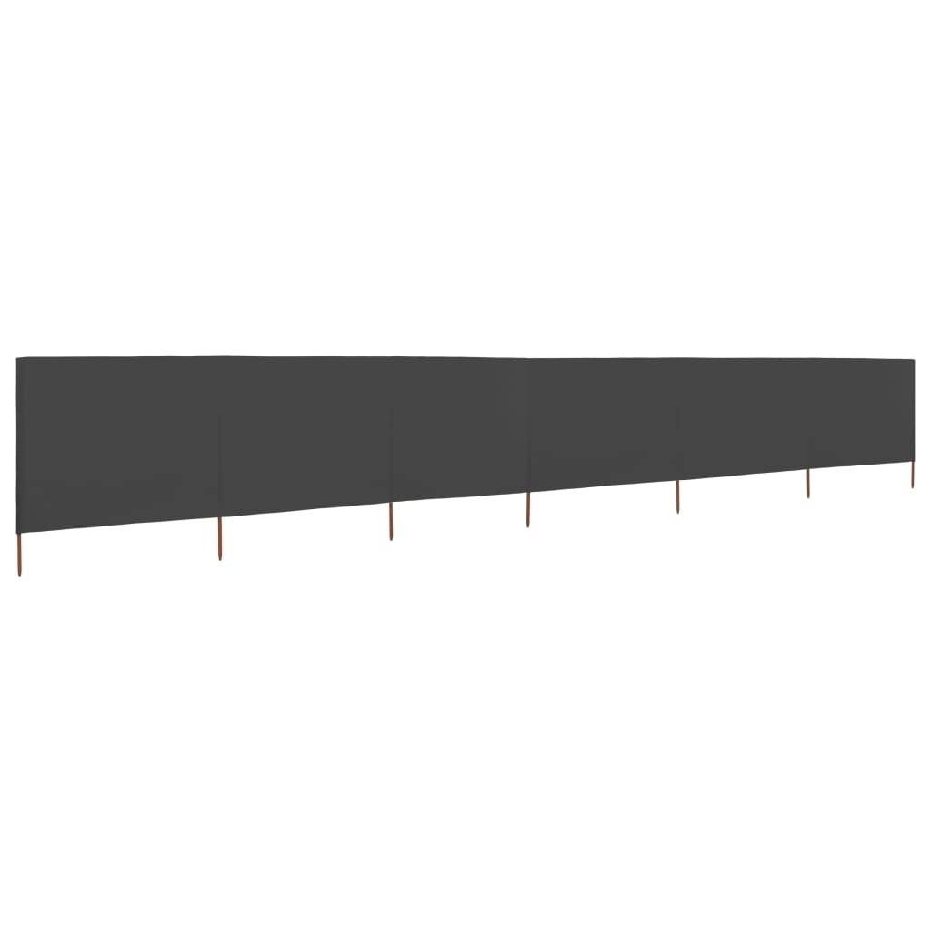 6-Panel Wind Screen Fabric 800X160 cm Anthracite L7626