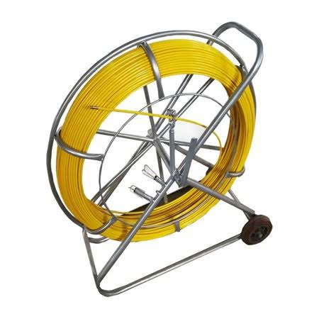 Fiberglass Fish Tape Puller 8mm with Cage and Wheel Stand K572