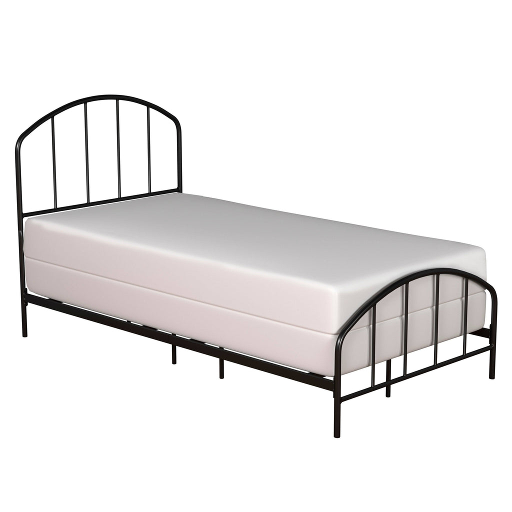 Black Metal Bed with Arched Spindle Design Queen P913