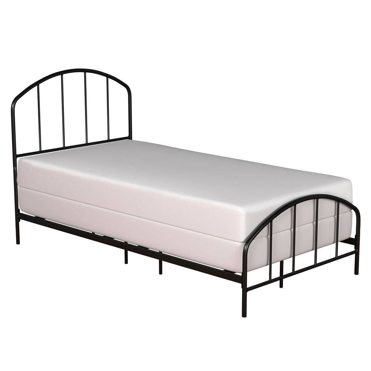 Black Metal Bed with Arched Spindle Design Queen P913
