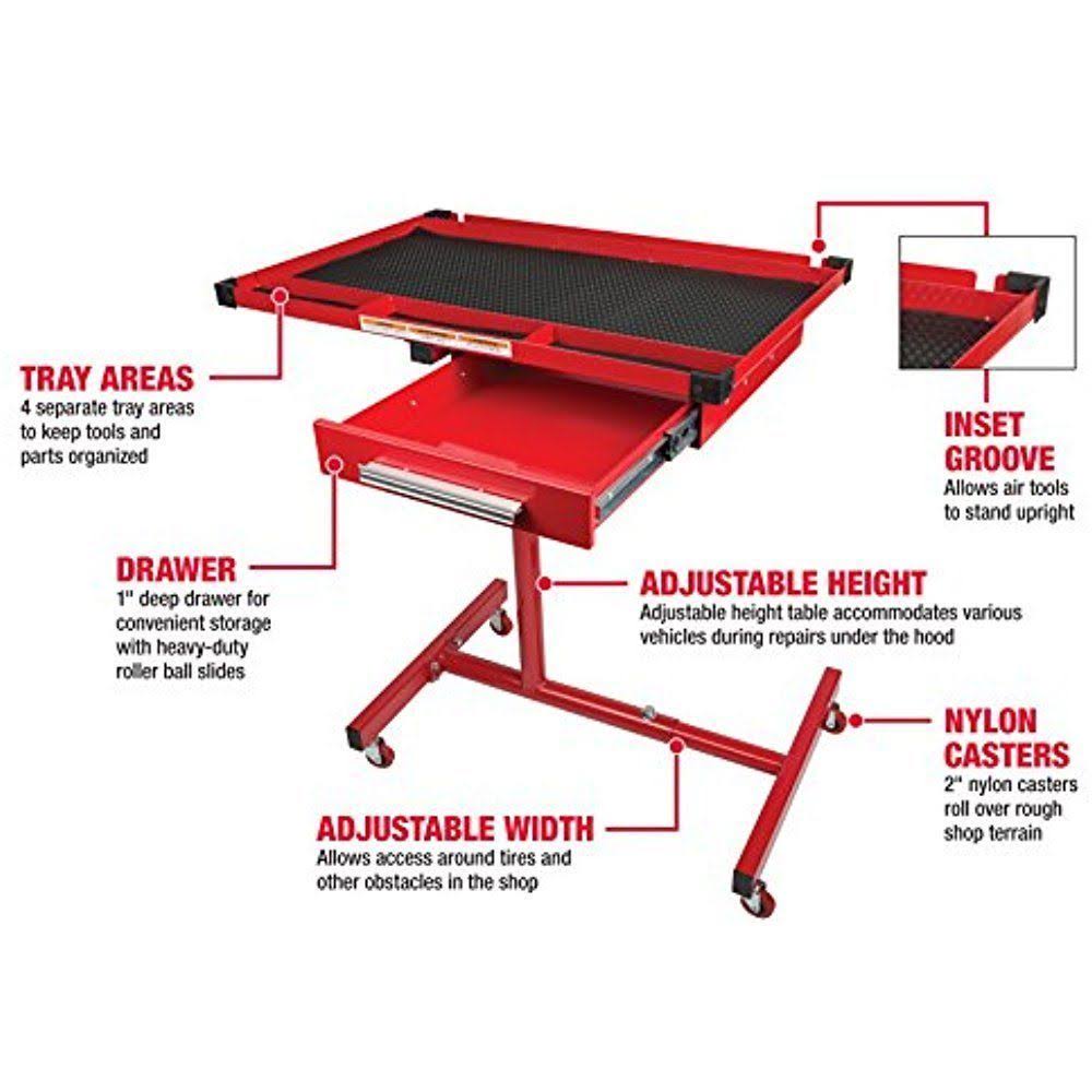 Adjustable Heavy Duty Work Table with Drawer K2215