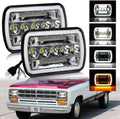 5x7 LED Headlight 2PCS 7x6 inch Halo Sealed Beam H6054 Replacement Hi/Lo Beam DRL Pack of 2 Y526831