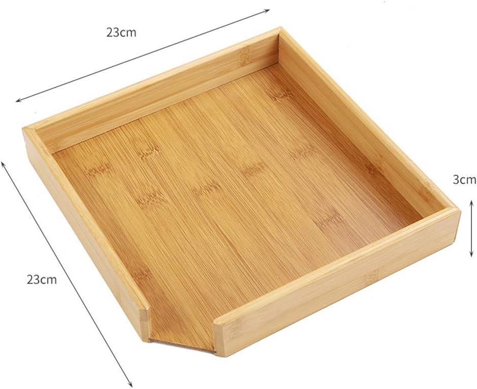 Bamboo Tea Storage Box Chest Drawer Display Cabinet Organizer F495