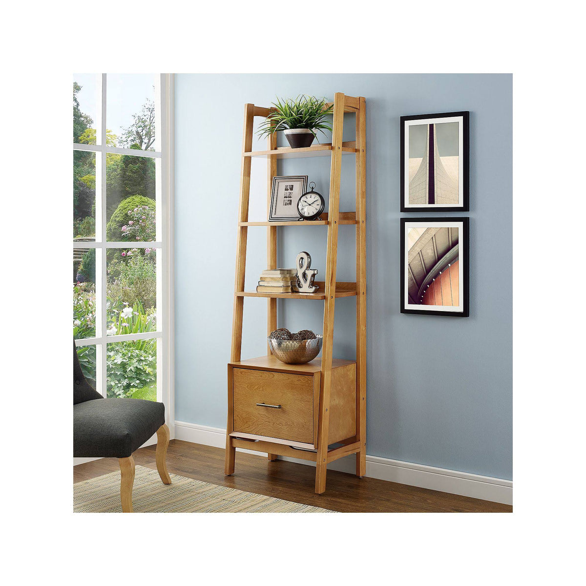 4-Shelf Bookcase, Acorn S87280