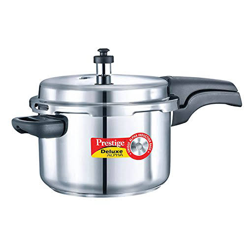 Induction Base Stainless Steel Pressure Cooker, 4 L, Silver T32447