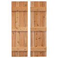 Brown 60 inch Board and Batten Exterior Shutters Pair R958