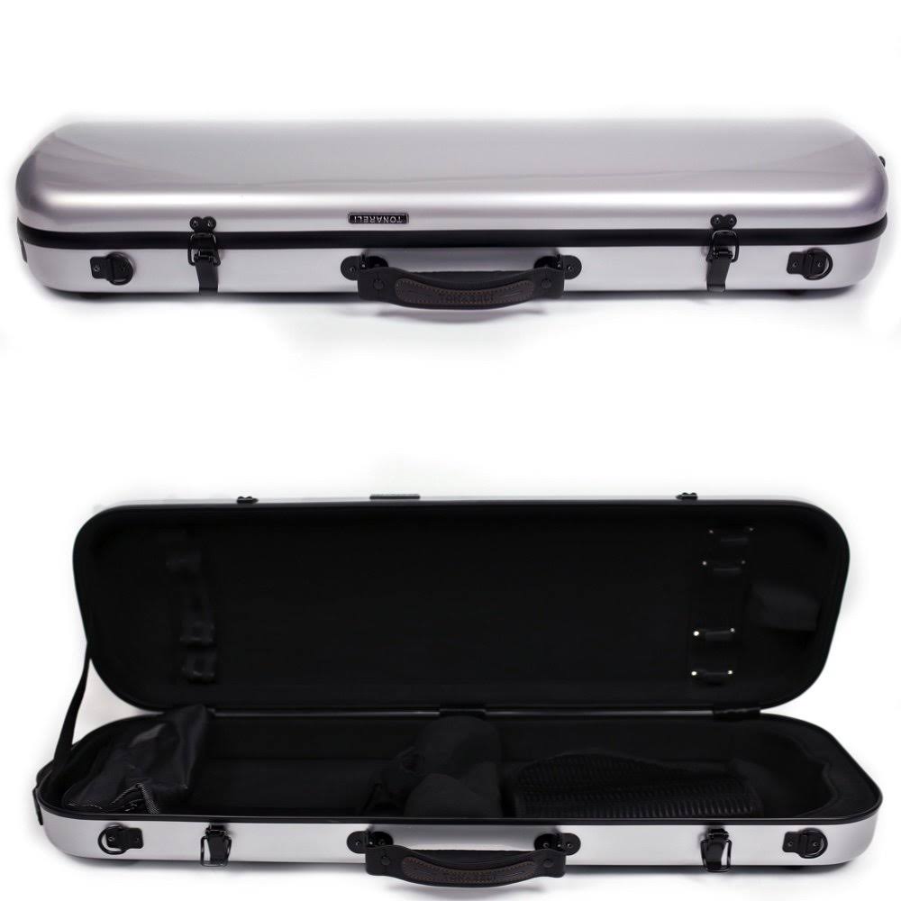 Fiberglass Oblong Silver Violin Case C717