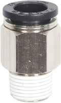 3/8" Male NPT 1/2" Tubing Straight Push Lock Fitting W80235
