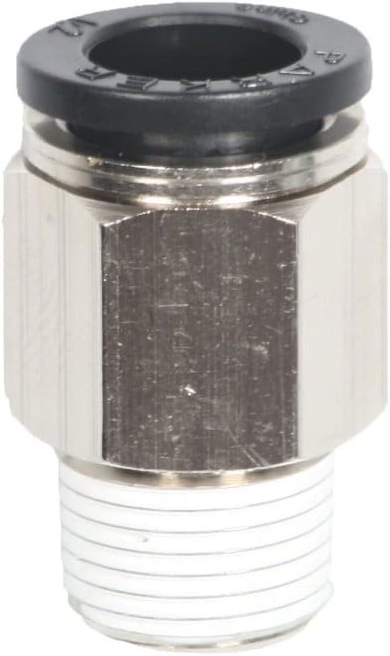 3/8" Male NPT 1/2" Tubing Straight Push Lock Fitting W80235