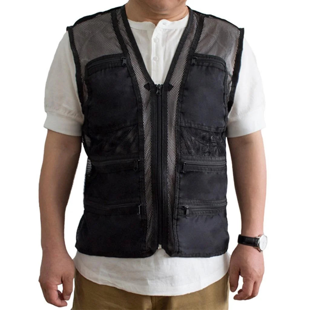 Mesh Breathable Fishing Photography Travel Waistcoat Jacket T132