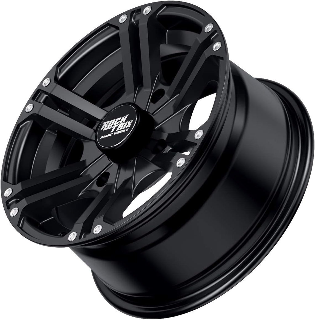 Matte Black 14x7 ATV Wheels Rims Set of 4 Y4582