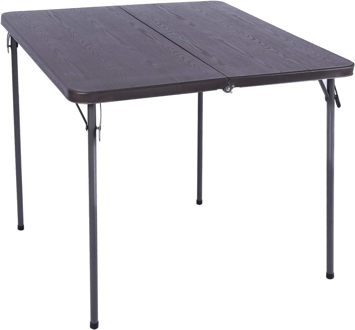 34 Folding Card Table Square with Resin Top, Brown W979
