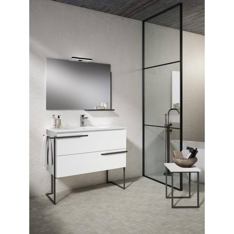 White 2 Drawer Vanity with Ceramic Sink U991351