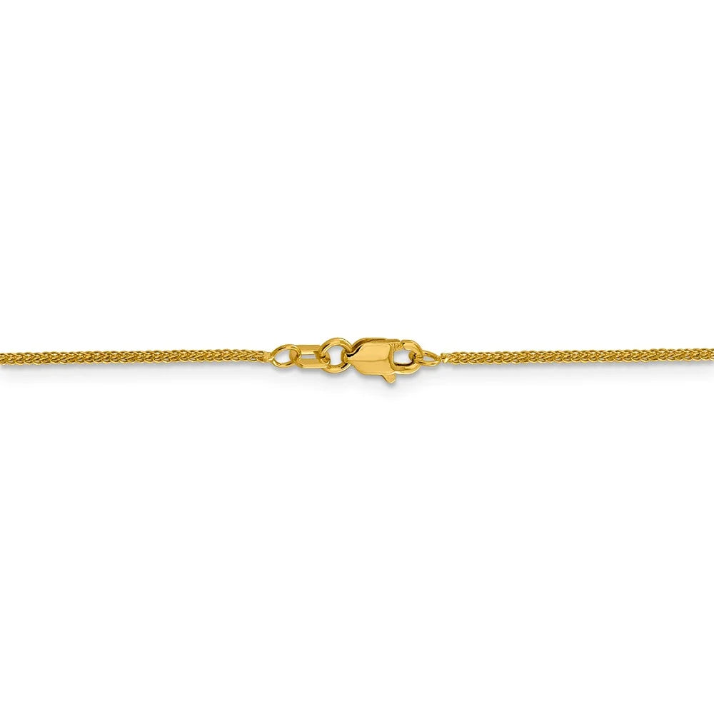 14kt Yellow Gold Diamond Cut Wheat Chain 24 inch V31559