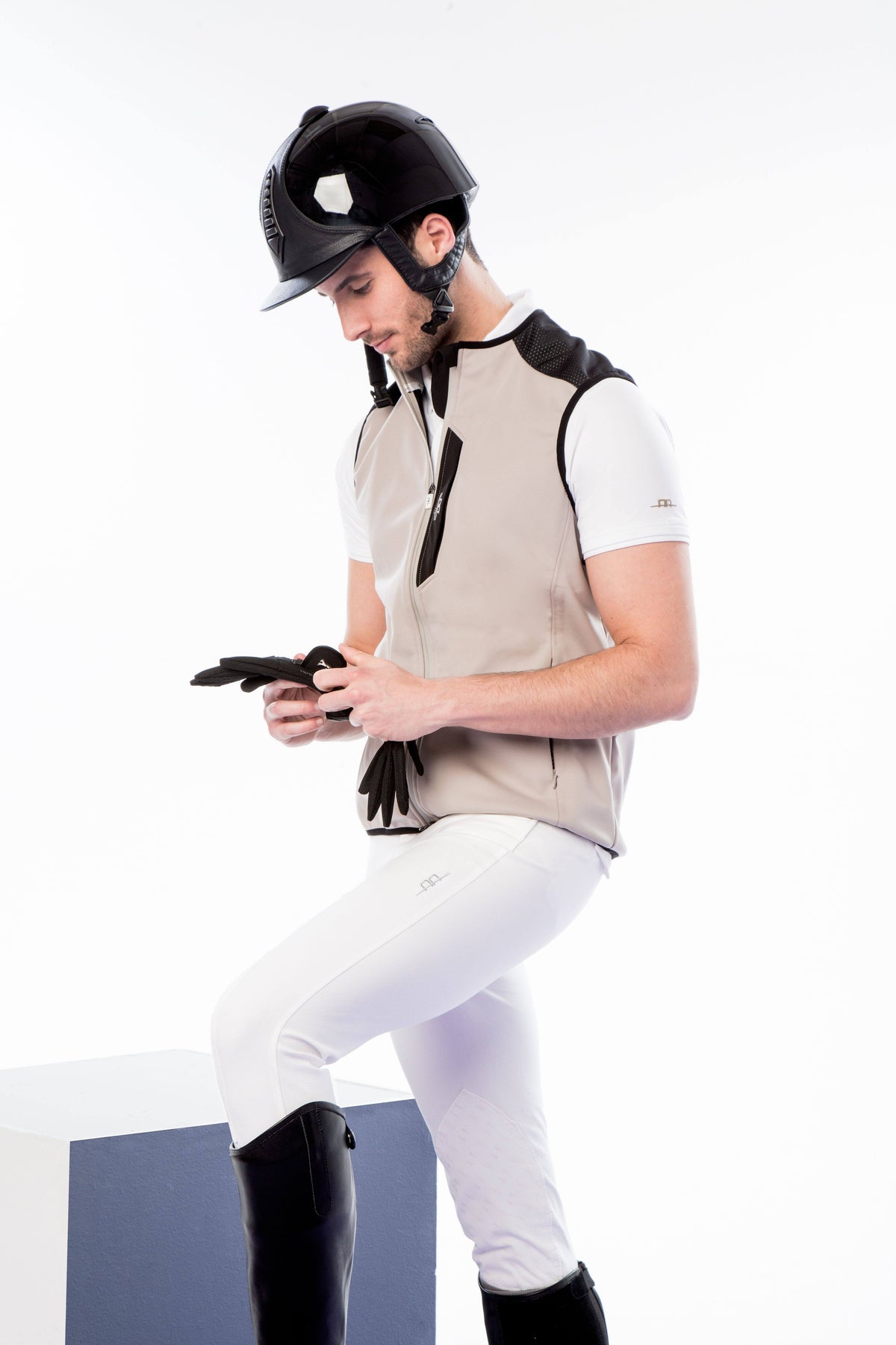 White Silicon Knee Patch Breech G8284