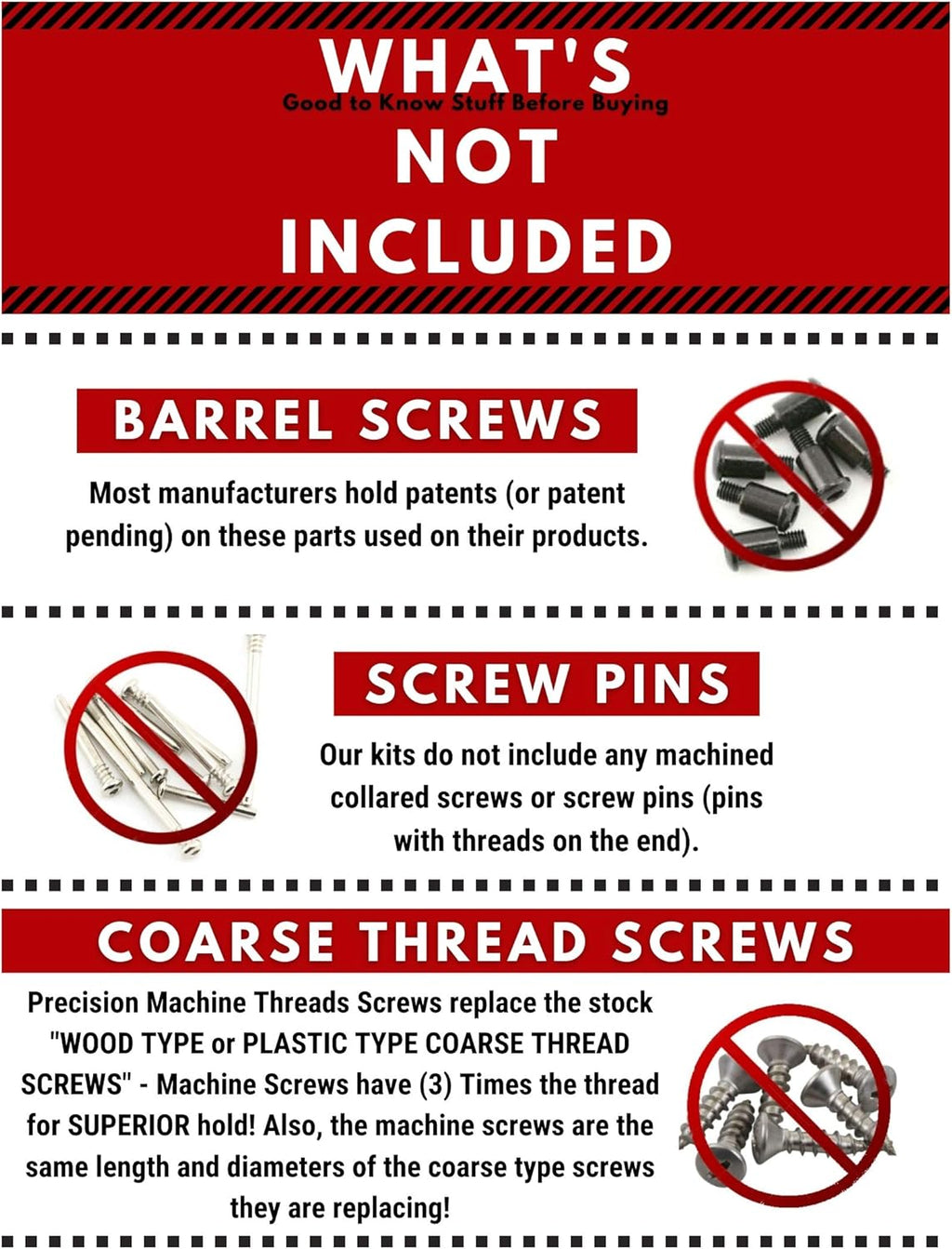 Stainless Steel Screw Kit Pack of 2 O1412