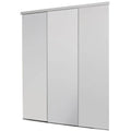 White Solid Core MDF Interior Closet Sliding Door with Chrome Trim A293