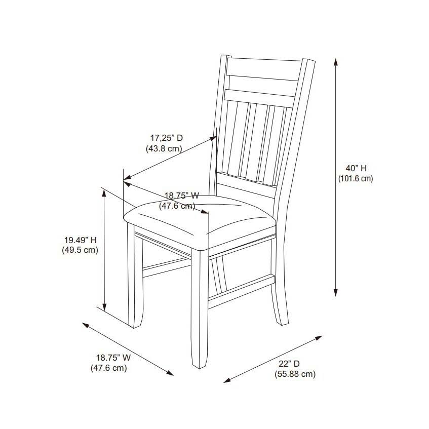 Rustic Farmhouse Dining Chair (Set of 2) Brown G607