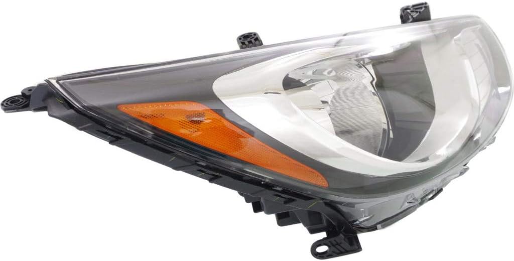 Hyundai Accent Headlight 2012 2013 2014 2015 Pair Black Housing D98724
