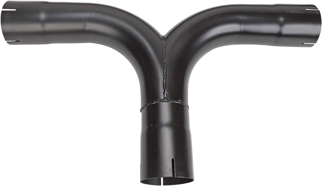 Black 5'' Stainless Steel Universal T Pipe Kit Dual Smoker Exhaust Stack System T823