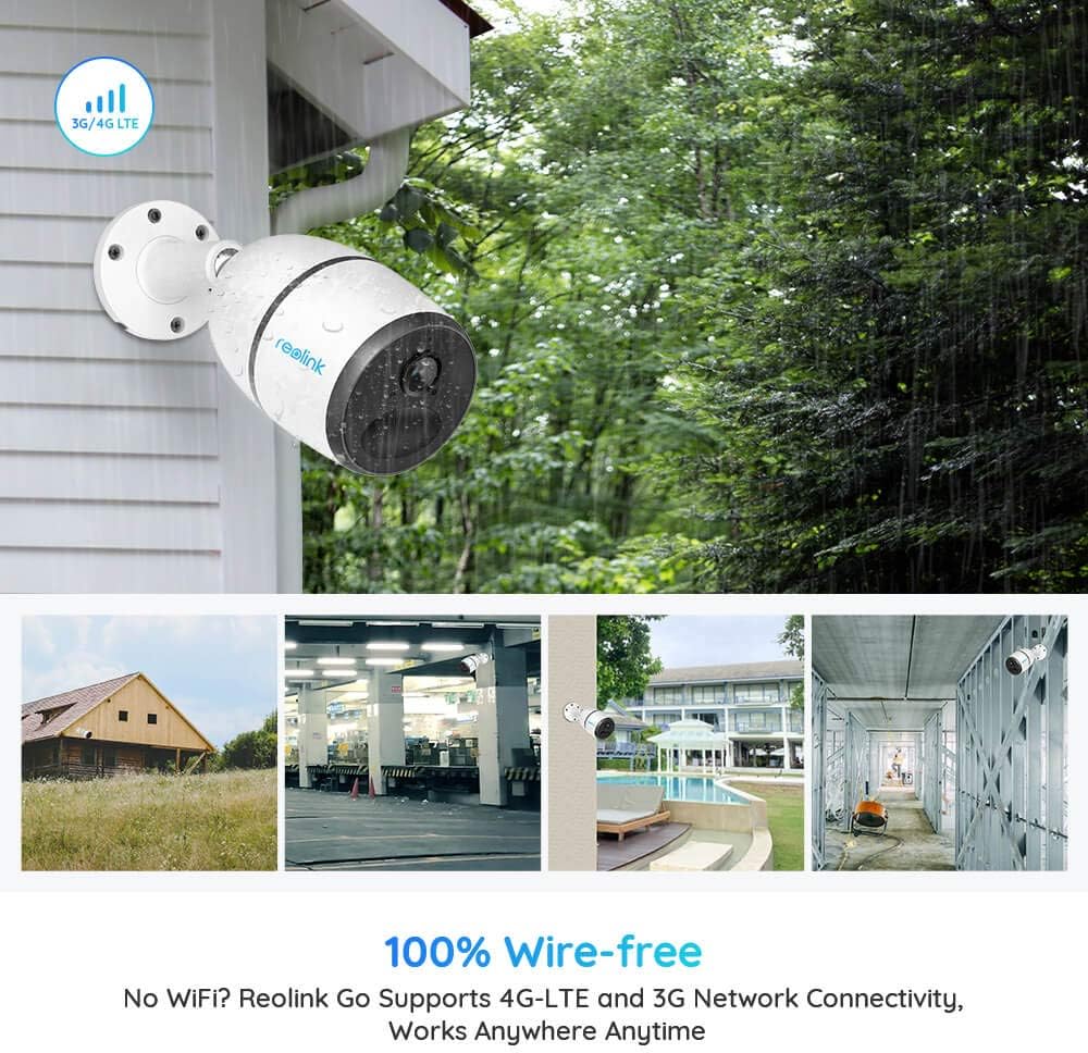 Outdoor Solar-Powered Cellular Security Camera System, 1080p Night Vision, PIR Motion Sensor W202