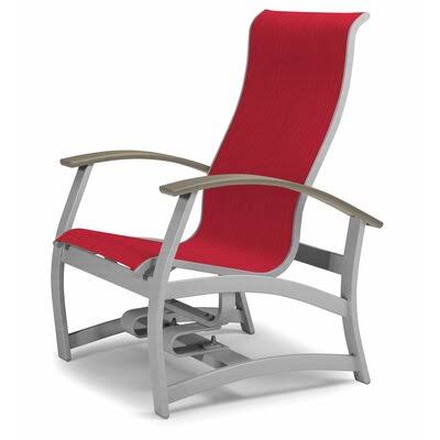 Textured Silver Red Patio Chair B1835