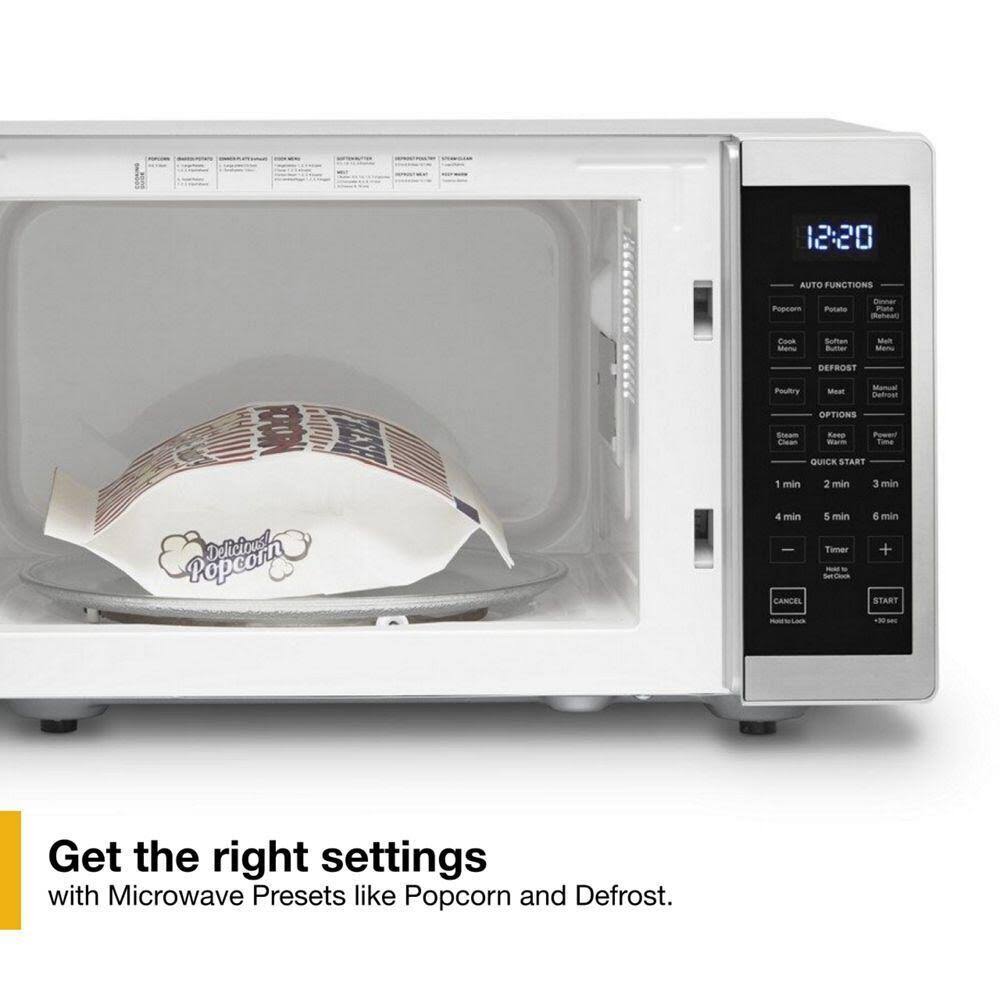 0.9 Cu. ft. Countertop Microwave with 900 Watt Cooking Power Heritage Stainless Steel W9423