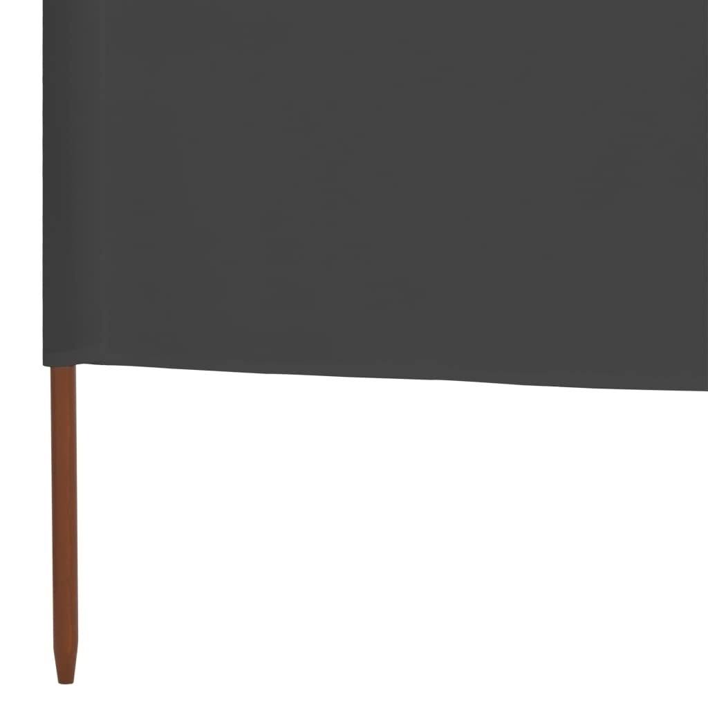 6-Panel Wind Screen Fabric 800X160 cm Anthracite L7626