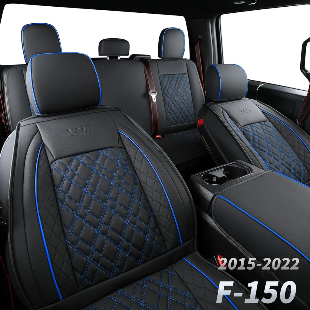 Black Faux Leather Seat Covers Full Set B831330