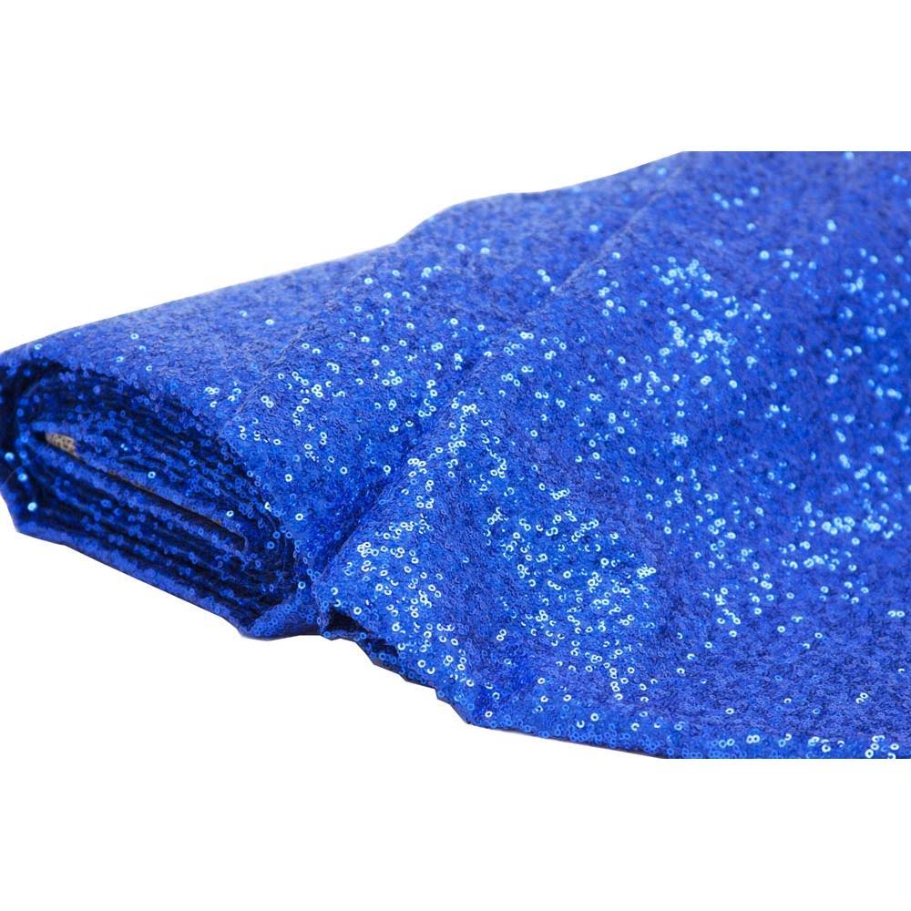 Royal Blue Sequins Fabric Bolt C578