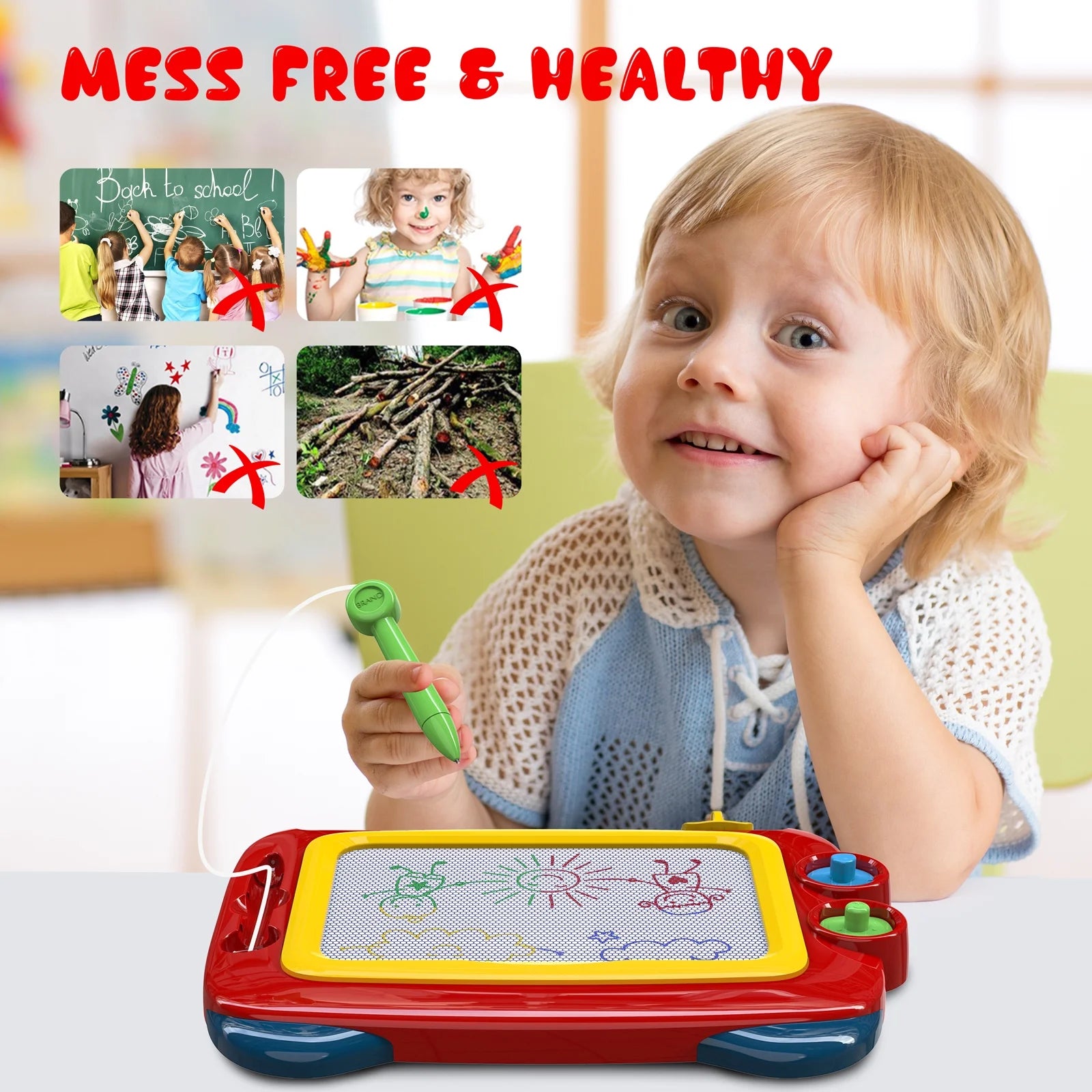 Magnetic Drawing Board for Boys Toys Age 2 3 4 A713954