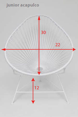 White Frame Acapulco Chair with Pink Weave N7588
