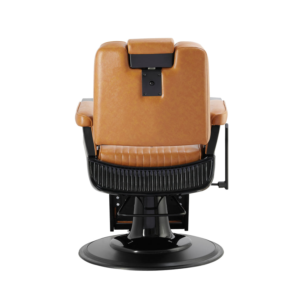 Black Leather Reclining Barber Chair A6726