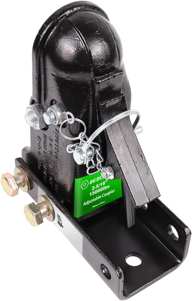 Adjustable Cast Trailer Coupler 15000lbs with Channel and Fasteners O57018