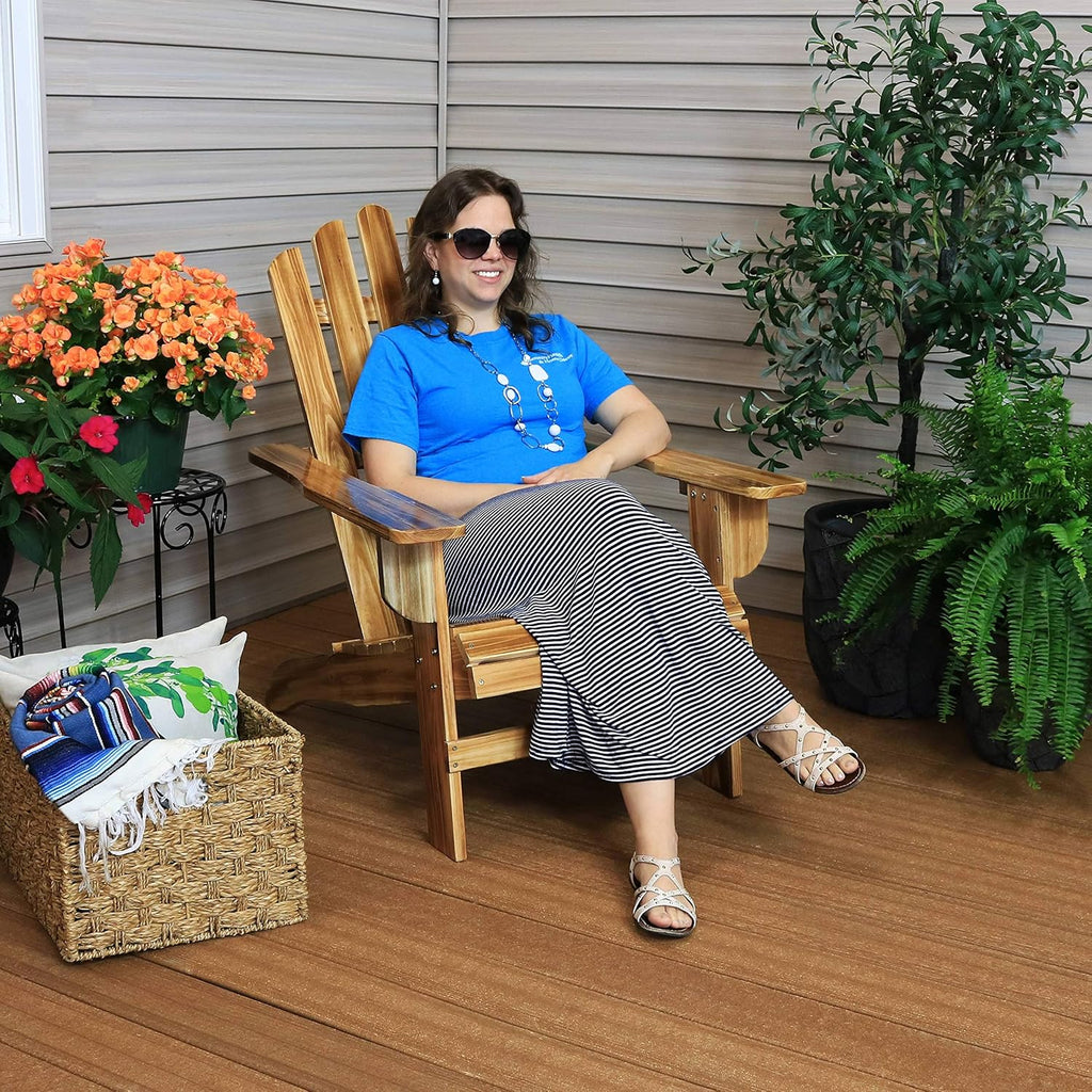 Natural Fir Wood Adirondack Chair D5997