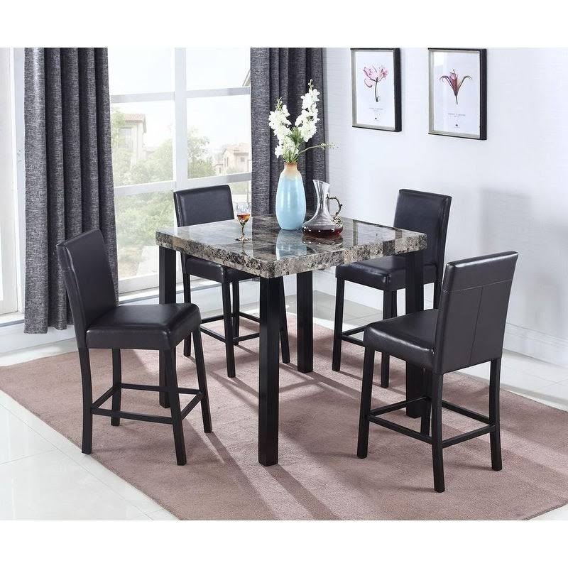 Brown Counter Height Chairs Set of 2 D828