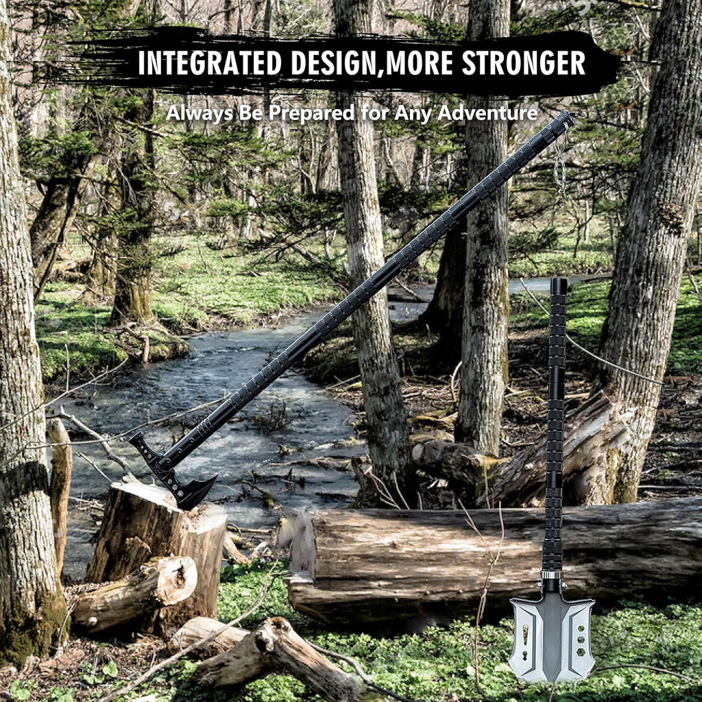 High Carbon Steel Camping Shovel Axe Set G953056