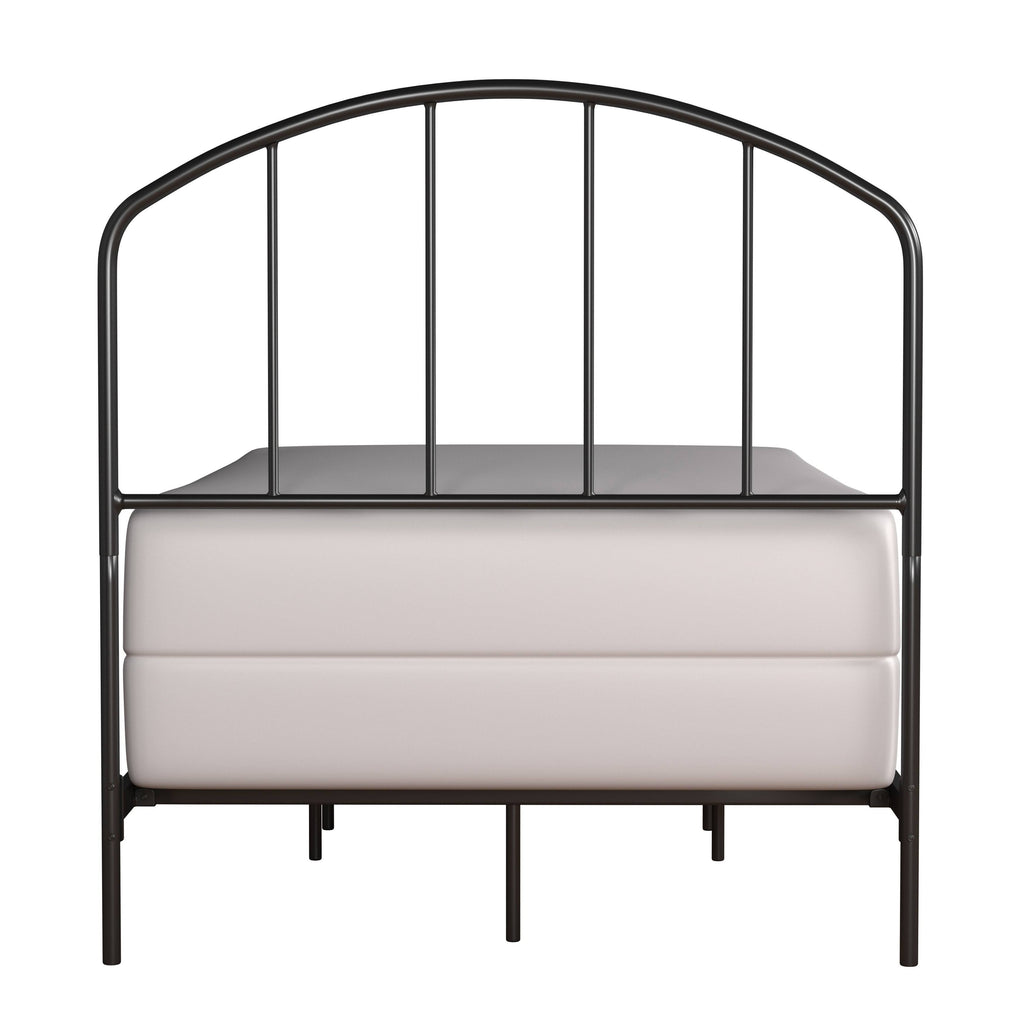 Black Metal Bed with Arched Spindle Design Queen P913