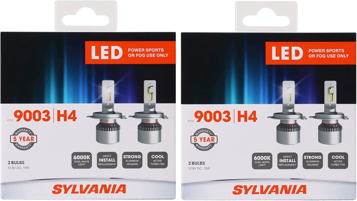 9003 6000K LED Powersport Vehicle Headlight Replacement Bulbs O79121