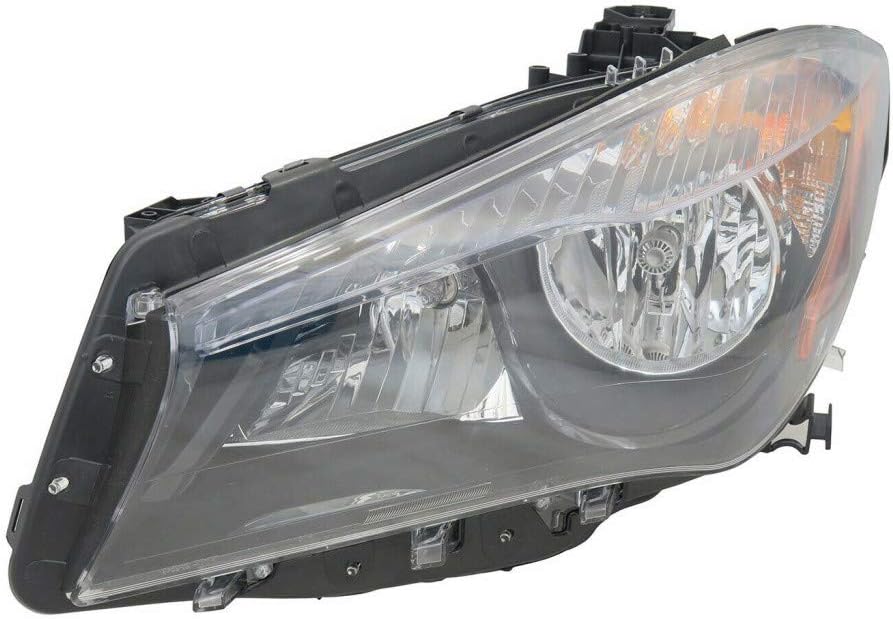 Passenger Side Headlight Assembly Black Housing W15433