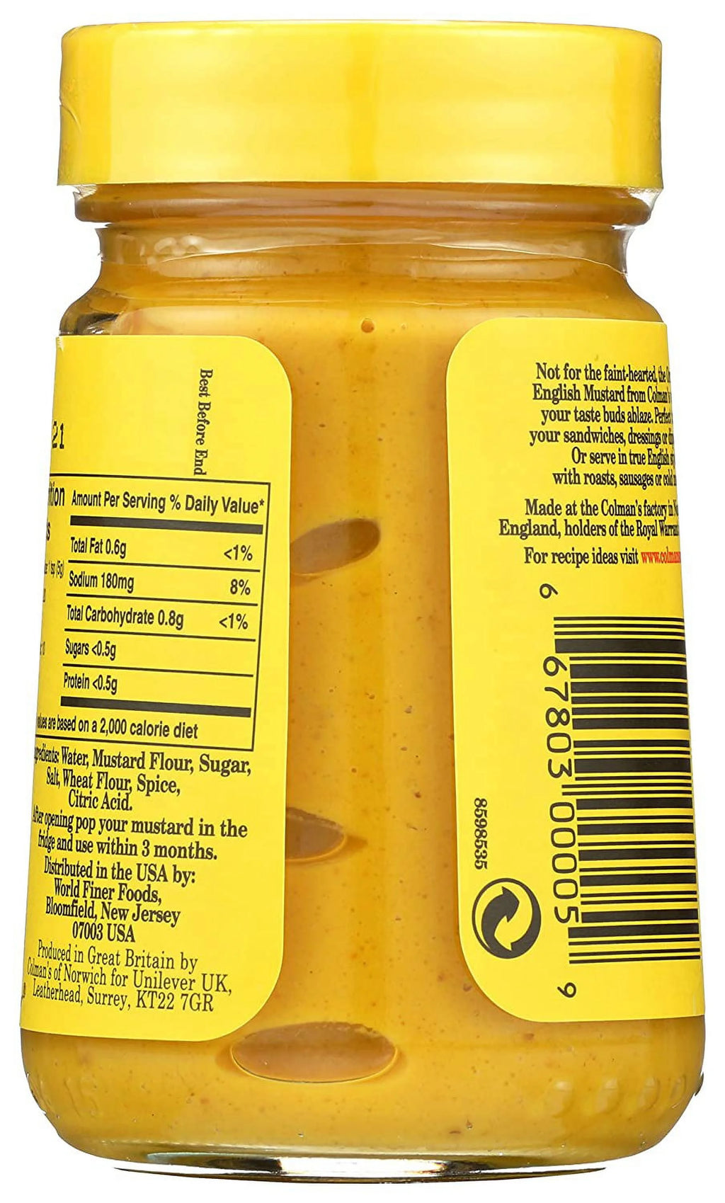 Mustard, 3.5-Ounce Glass Jar, Pack of 8 V186