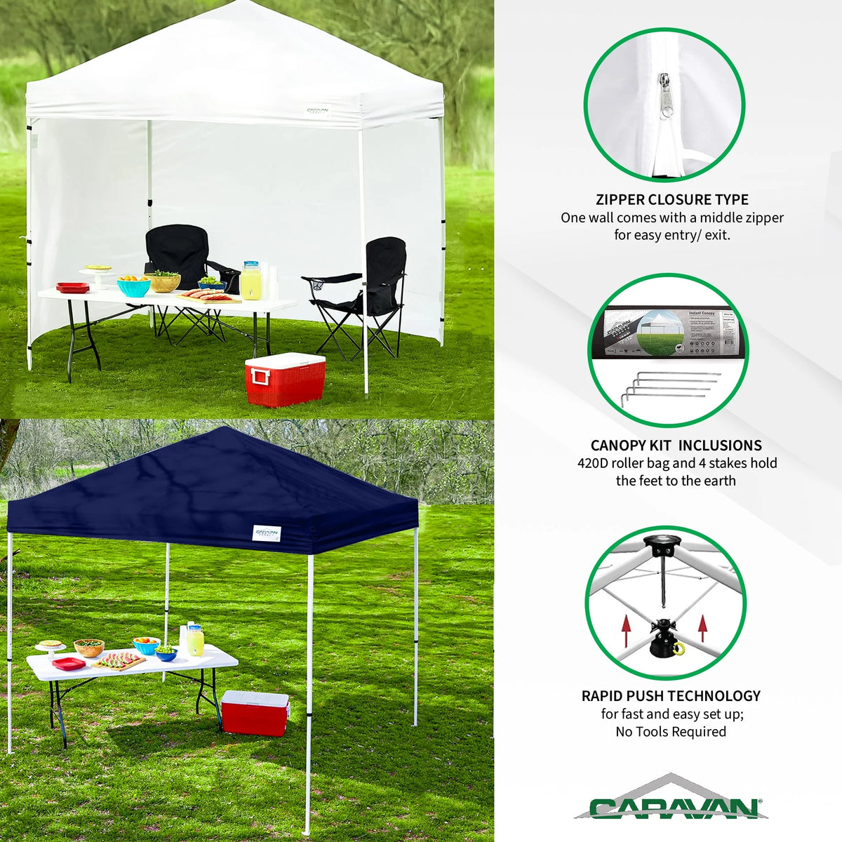 V Series Tent Sidewalls with 2 Angled Leg Canopy X36971