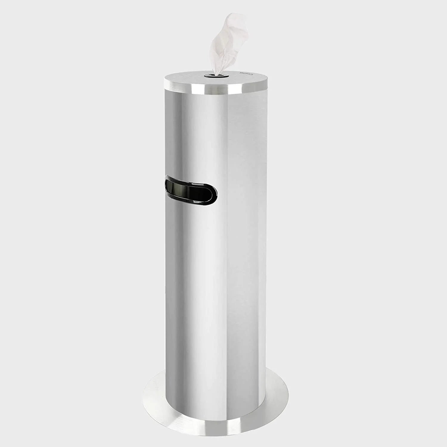 Stainless Steel Floor Standing Wipe Dispenser with Built-in Trash Receptacle L294911