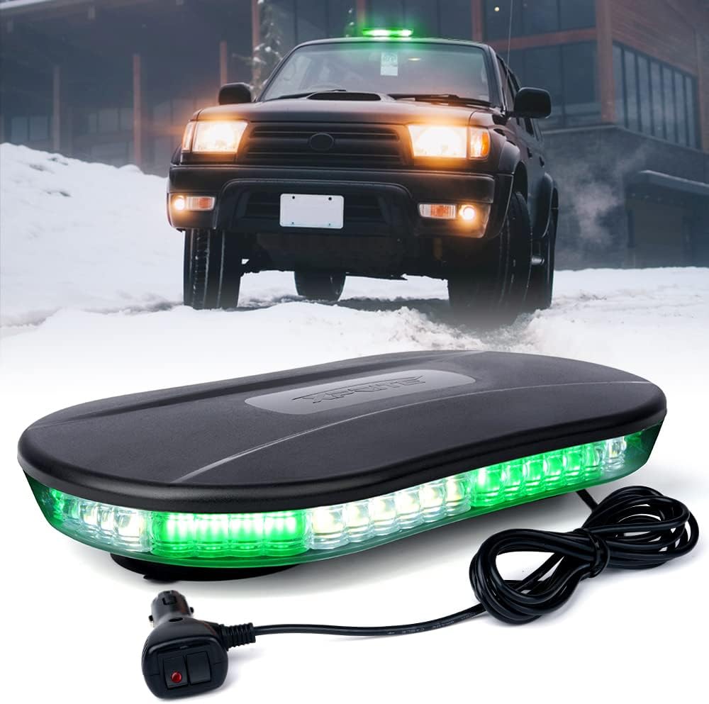 White & Amber COB LED Rooftop Strobe Light Bar with Magnetic Base Y3373