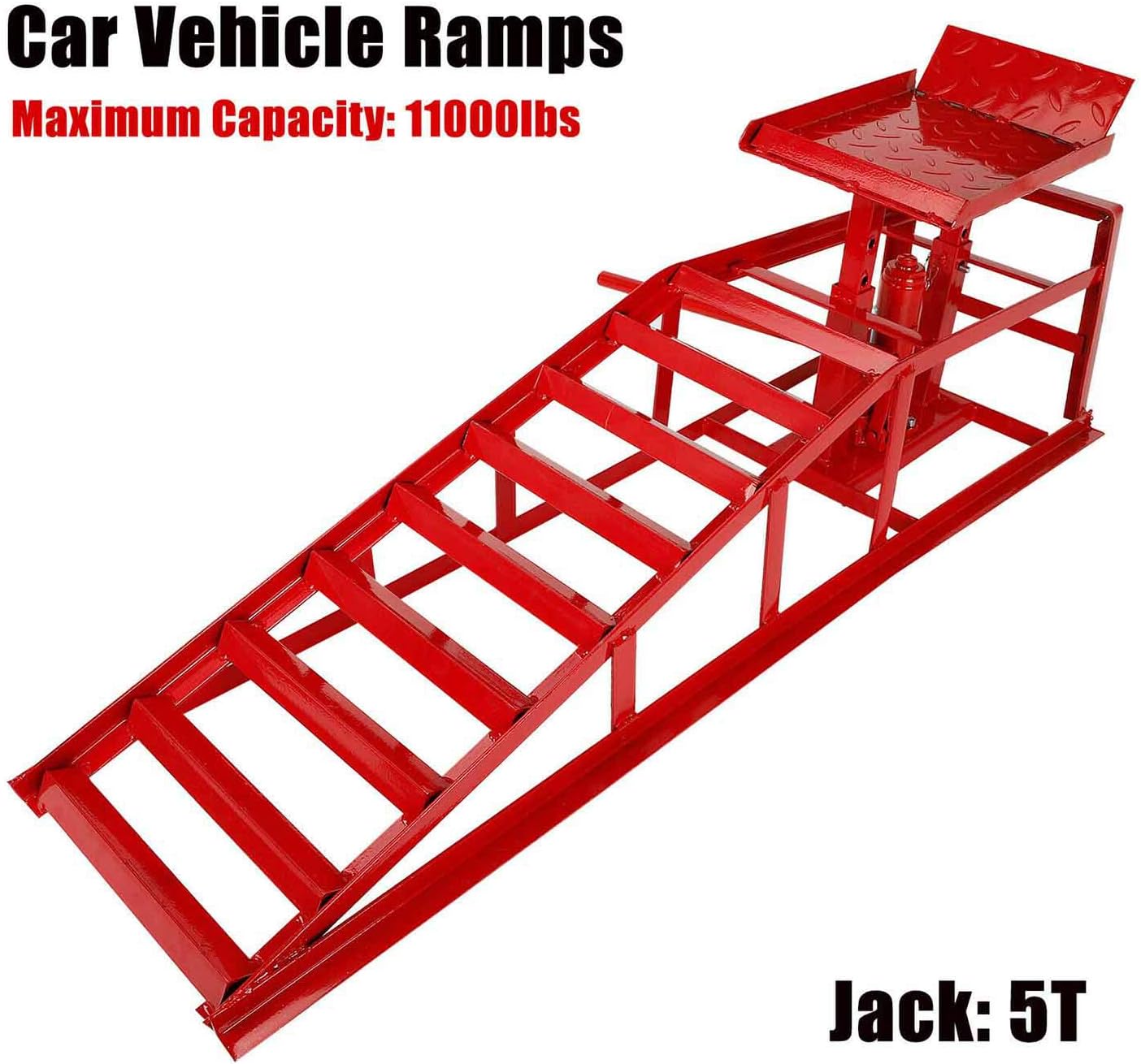 Red Hydraulic Car Lift Ramps M11452