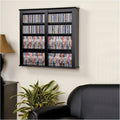 Black Double Floating Media Wall Storage Q149420