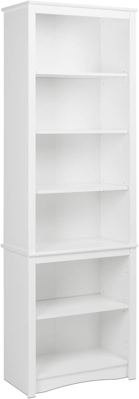 White Tall Bookcase J585