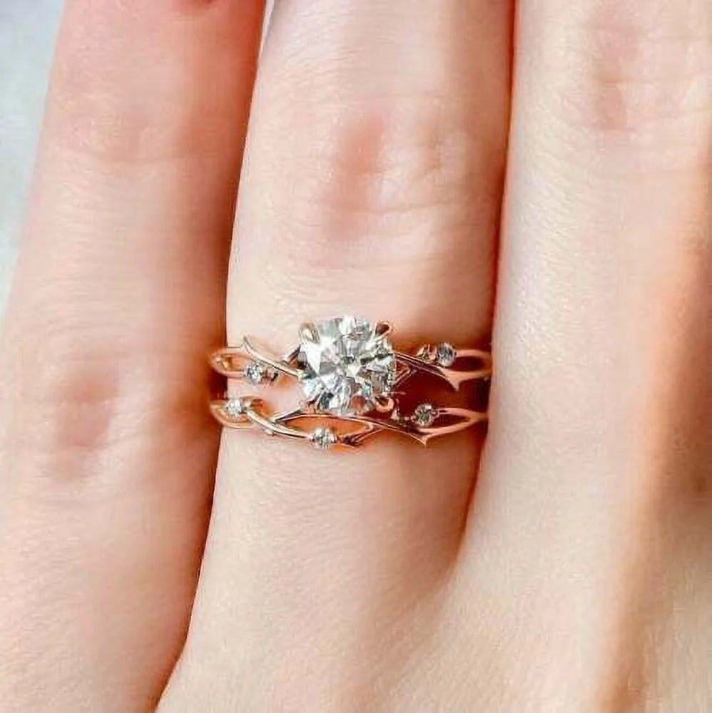 14K Rose Gold Engagement Ring N569